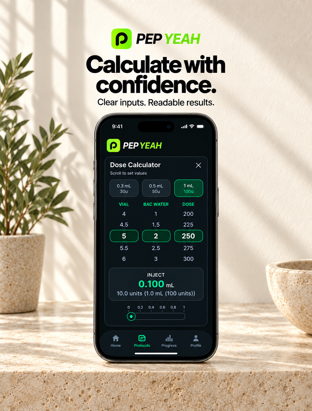 Calculate with confidence. Clear inputs. Readable results.